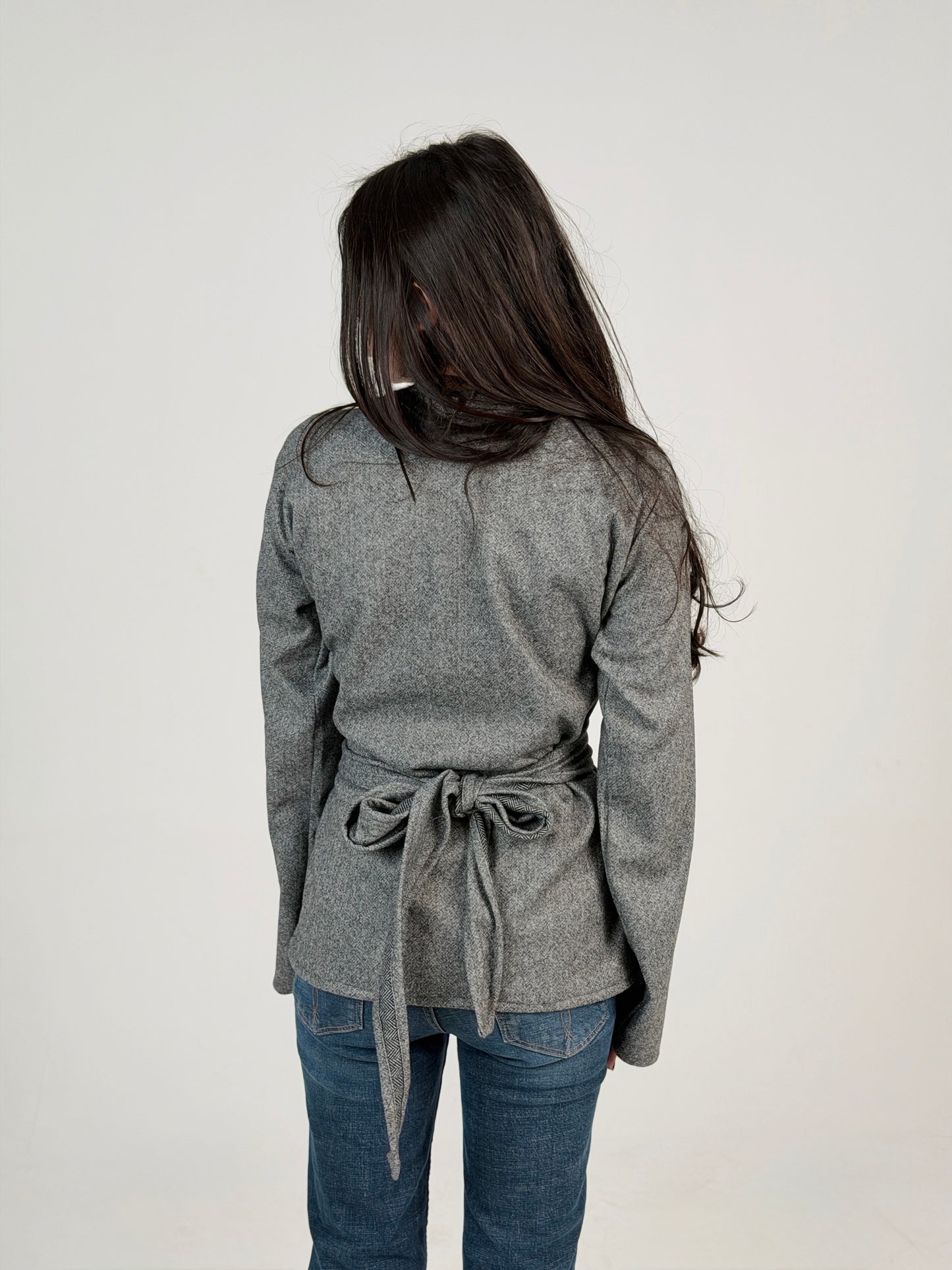 ZALYA winter wrap top