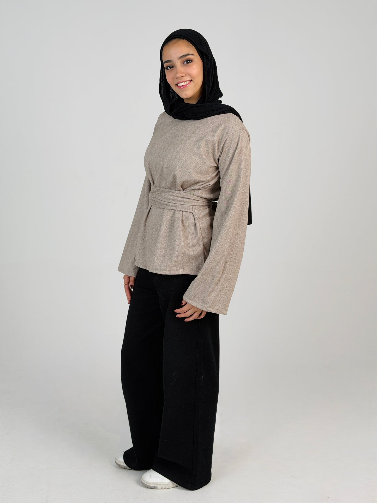 ZALYA winter wrap top