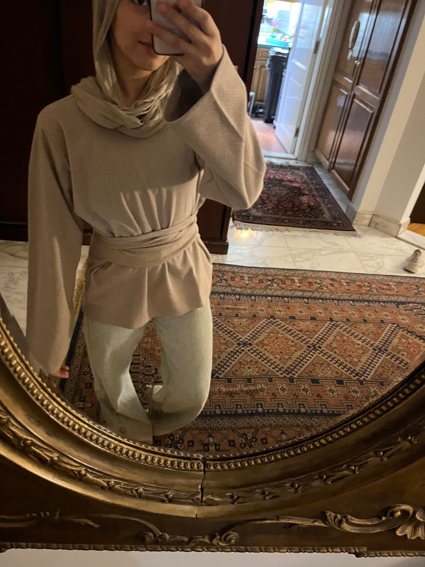 ZALYA winter wrap top