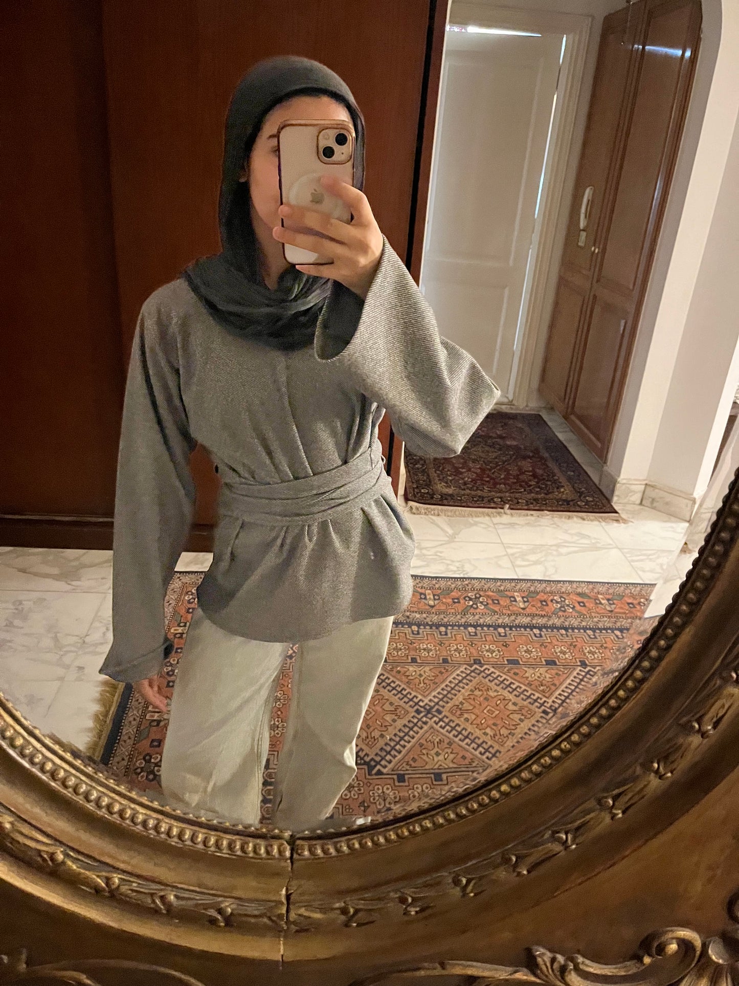 ZALYA winter wrap top