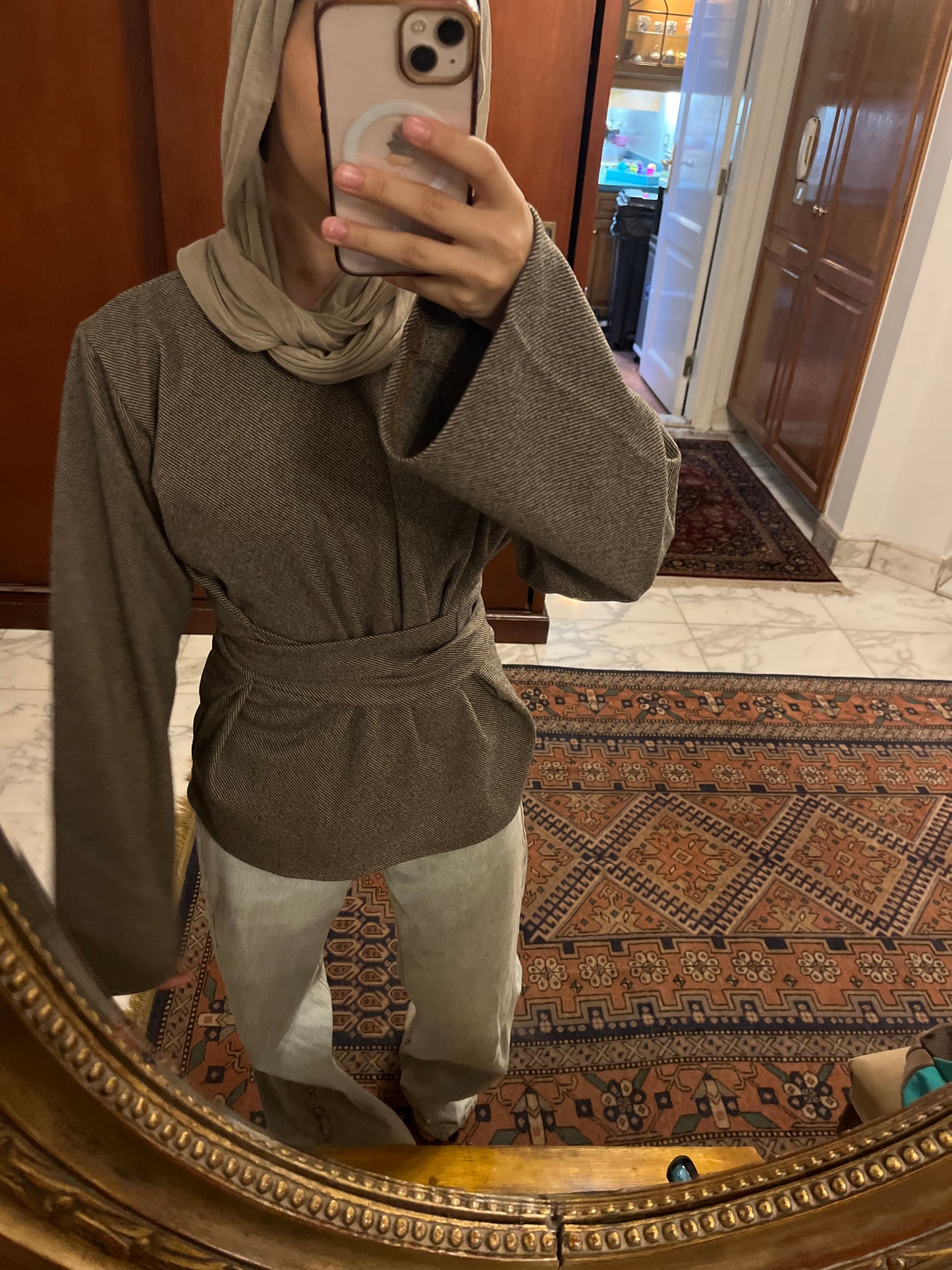 ZALYA winter wrap top