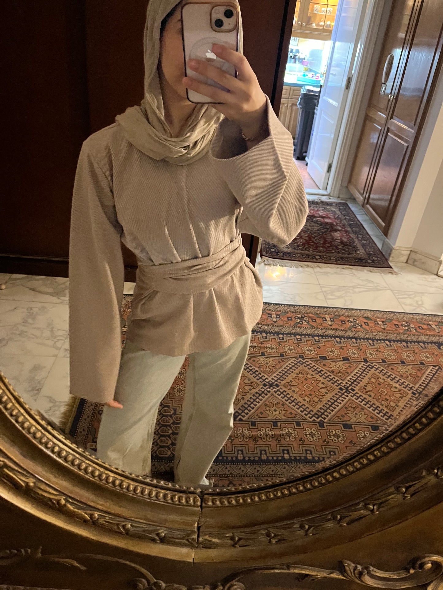 ZALYA winter wrap top