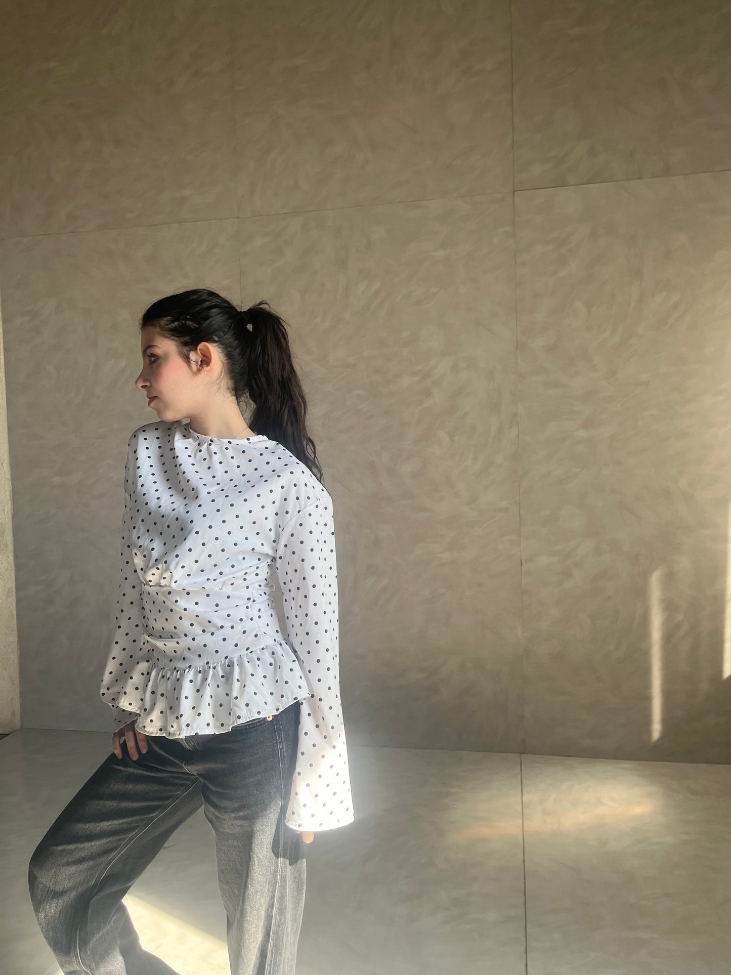 NAIA polkadot top