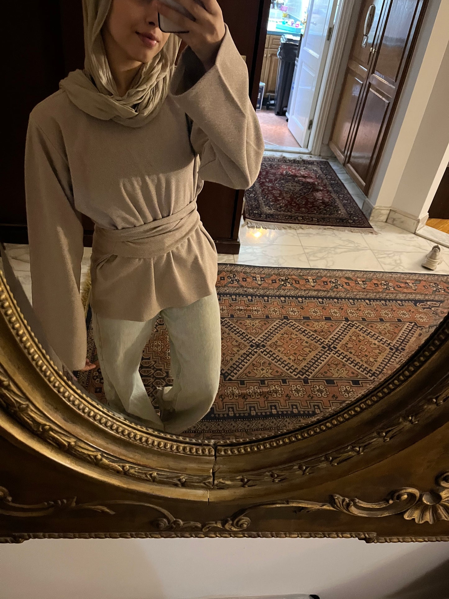 ZALYA winter wrap top