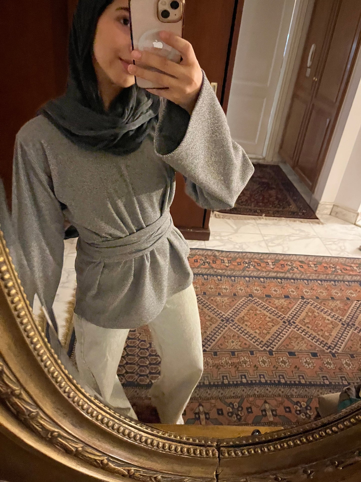 ZALYA winter wrap top